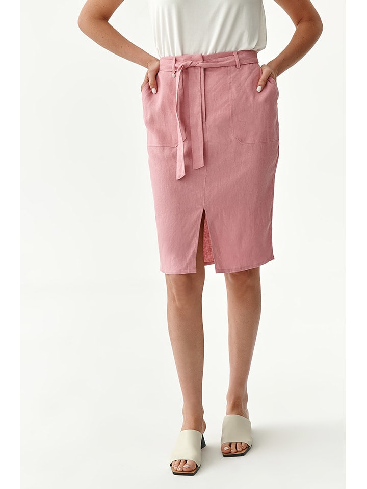 TATUUM Lniana spódnica w kolorze jasnoróżowym rozmiar: 34