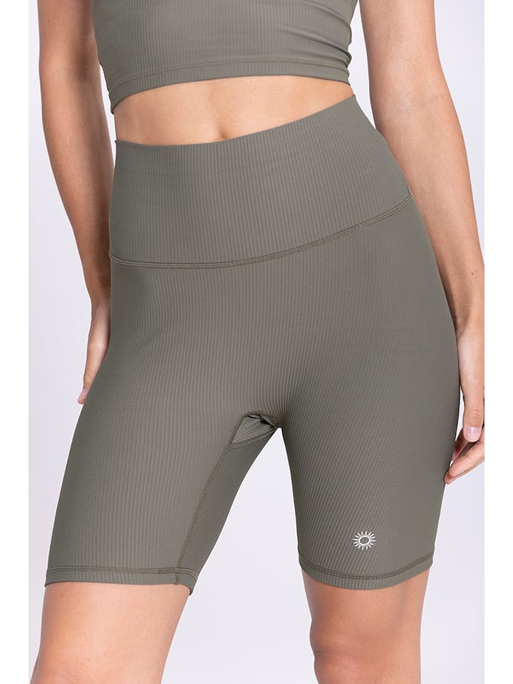 Onamaste Szorty sportowe w kolorze khaki rozmiar: S/M