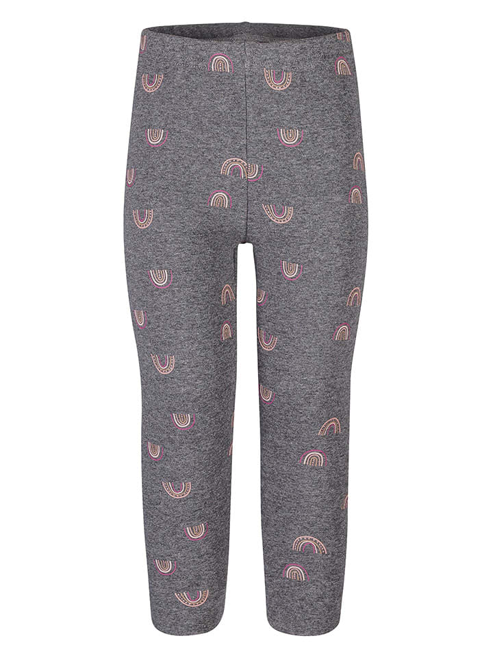 happy girls by Eisend Legginsy termiczne w kolorze szarym ze wzorem rozmiar: 134