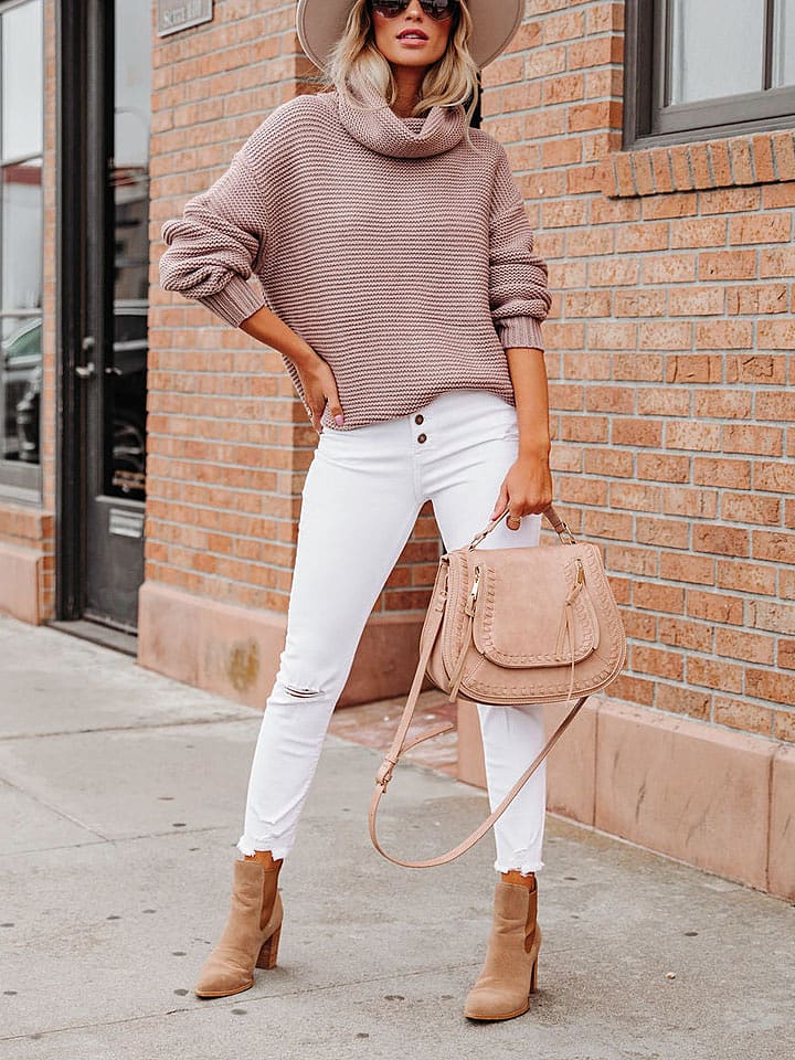 LA Angels Sweter w kolorze beżowym rozmiar: XL