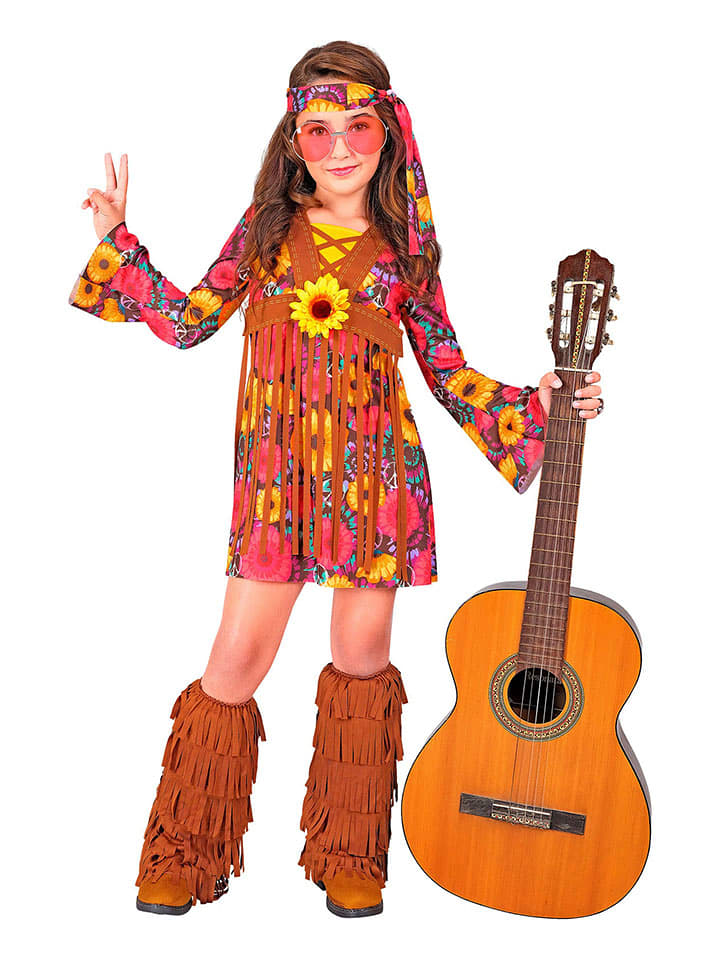 Carnival Party 3-częściowy kostium "Hippie" ze wzorem rozmiar: 140