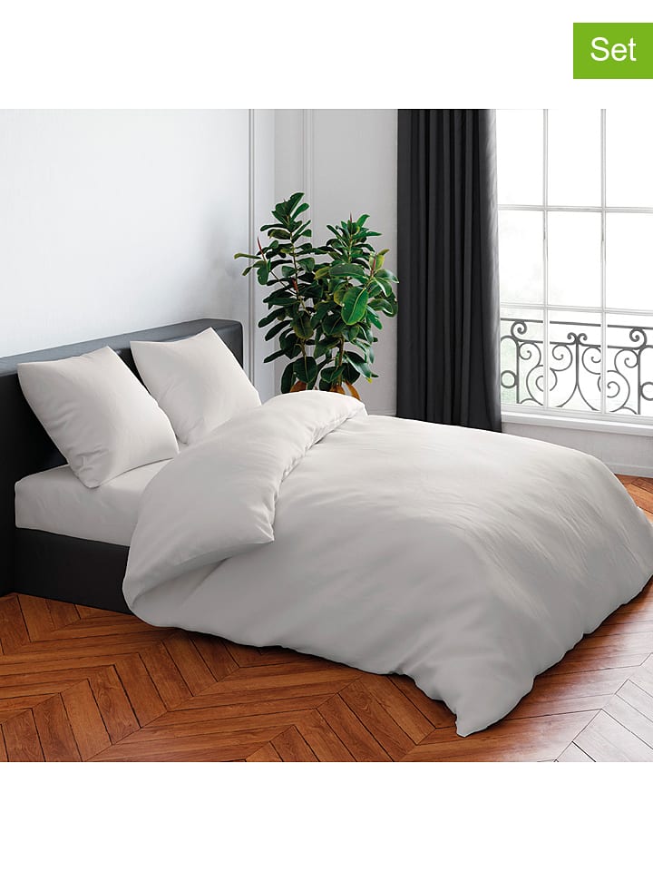 CXL by Christian Lacroix Komplety pościeli satynowej (2 szt.) w kolorze szarobrązowym rozmiar: 135x200 cm