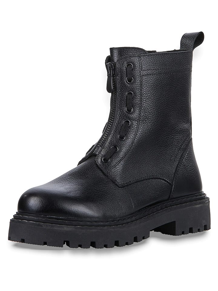 Marco Tozzi Skórzane botki w kolorze czarnym rozmiar: 41