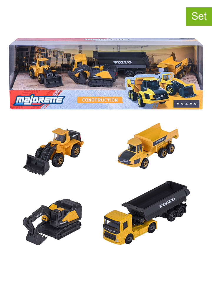 Dickie 4-częściowy zestaw "Volvo Construction" w kolorze żółtym - 3+ rozmiar: onesize