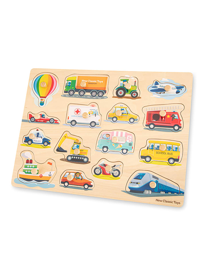 New Classic Toys 16-częściowe puzzle "Vehicles" - 2+ rozmiar: onesize