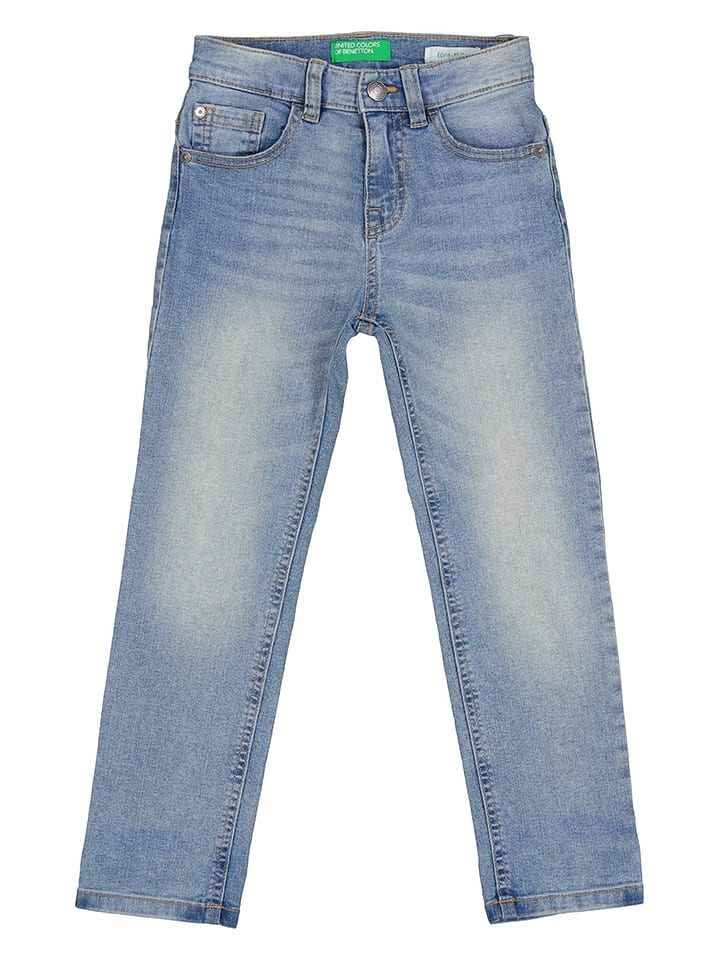 Benetton Dżinsy - Regular fit - w kolorze błękitnym rozmiar: 168