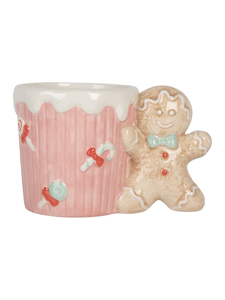 Clayre & Eef Kubek w kolorze jasnoróżowym - 350 ml rozmiar: onesize