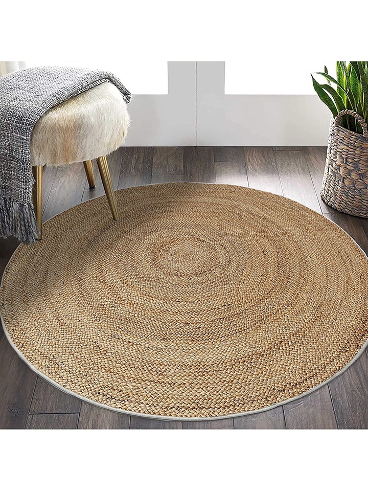 ABERTO DESIGN Dywan w kolorze beżowym rozmiar: 140x140 cm