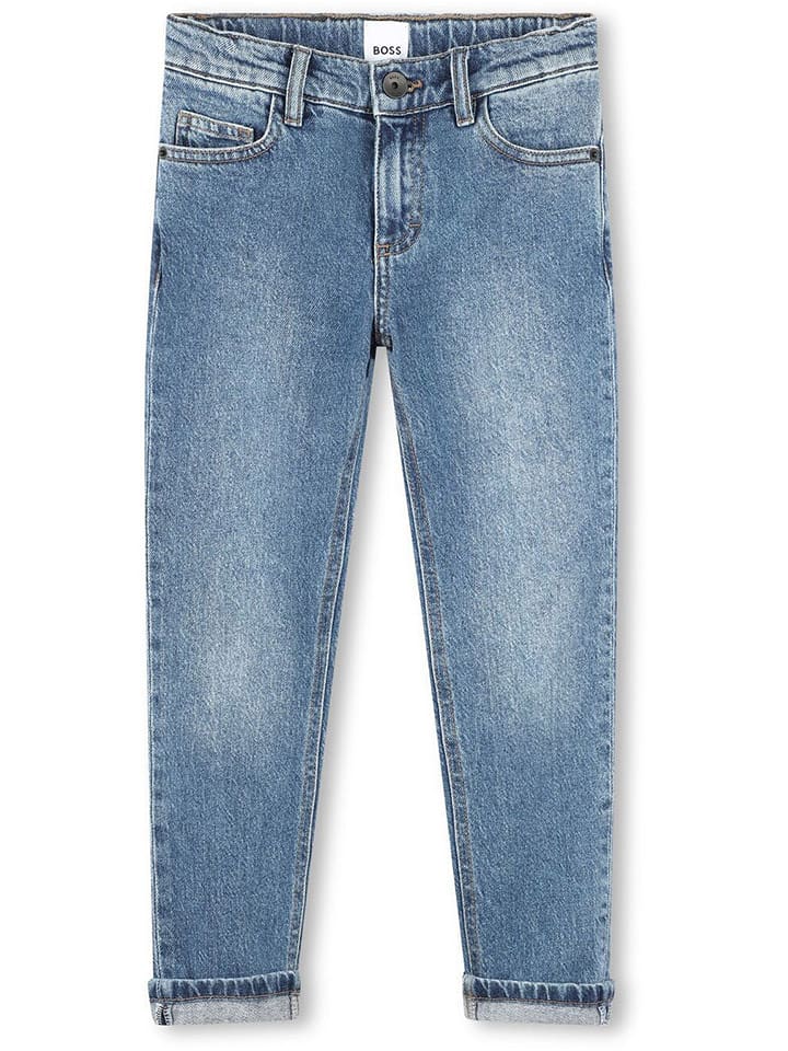 Hugo Boss Kids Dżinsy - Regular fit - w kolorze niebieskim rozmiar: 176