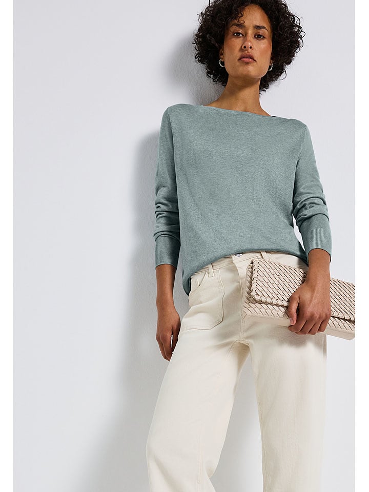 Street One Sweter w kolorze błękitnym rozmiar: 42