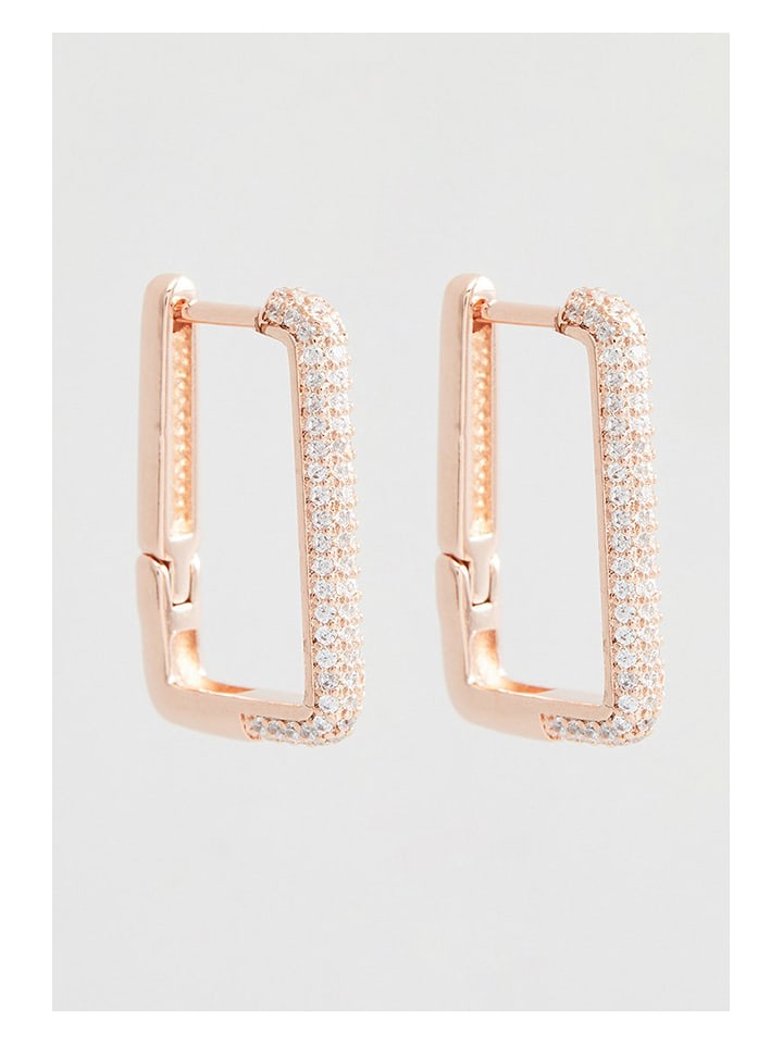 U.S. Polo Assn. Pozłacane kolczyki-kreole z kryształami rozmiar: onesize