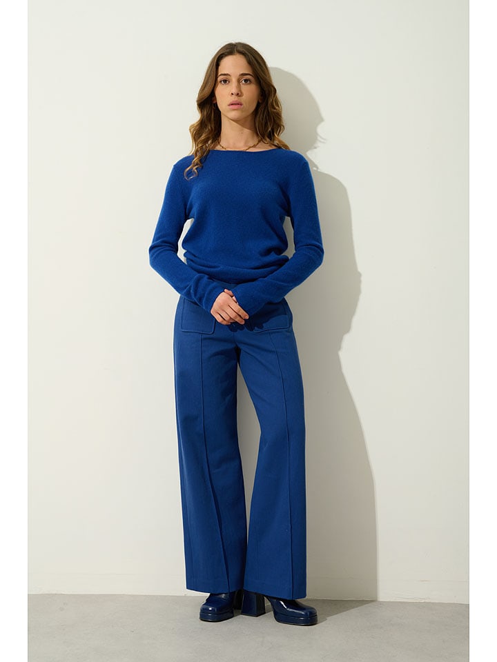 AUTHENTIC CASHMERE Kaszmirowy sweter "Epéna" w kolorze niebieskim rozmiar: S