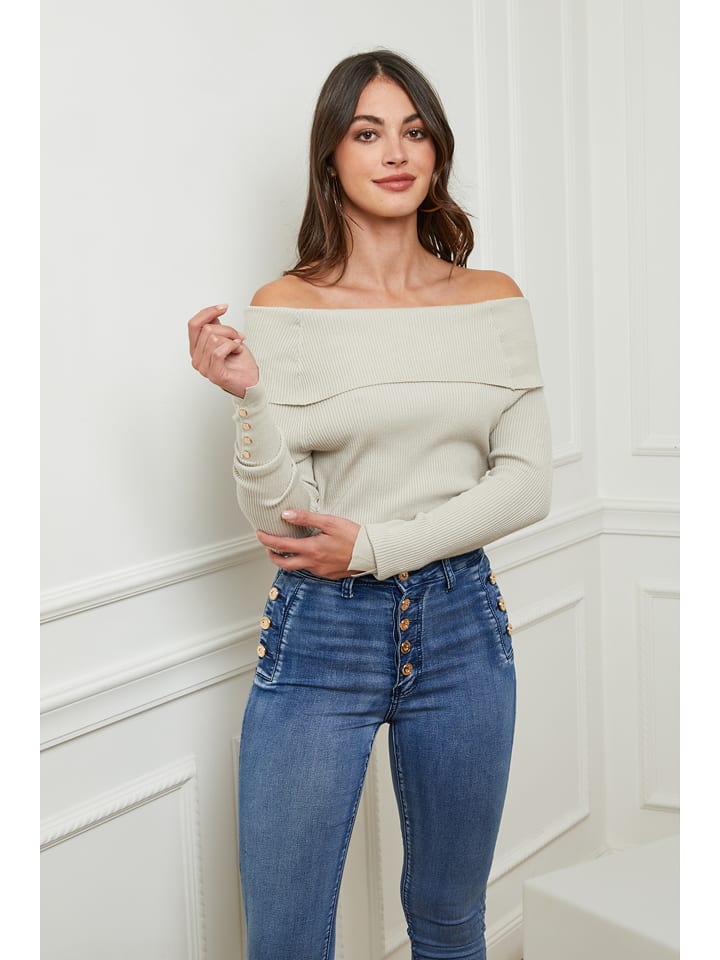 Joséfine Sweter "Exode" w kolorze beżowym rozmiar: M
