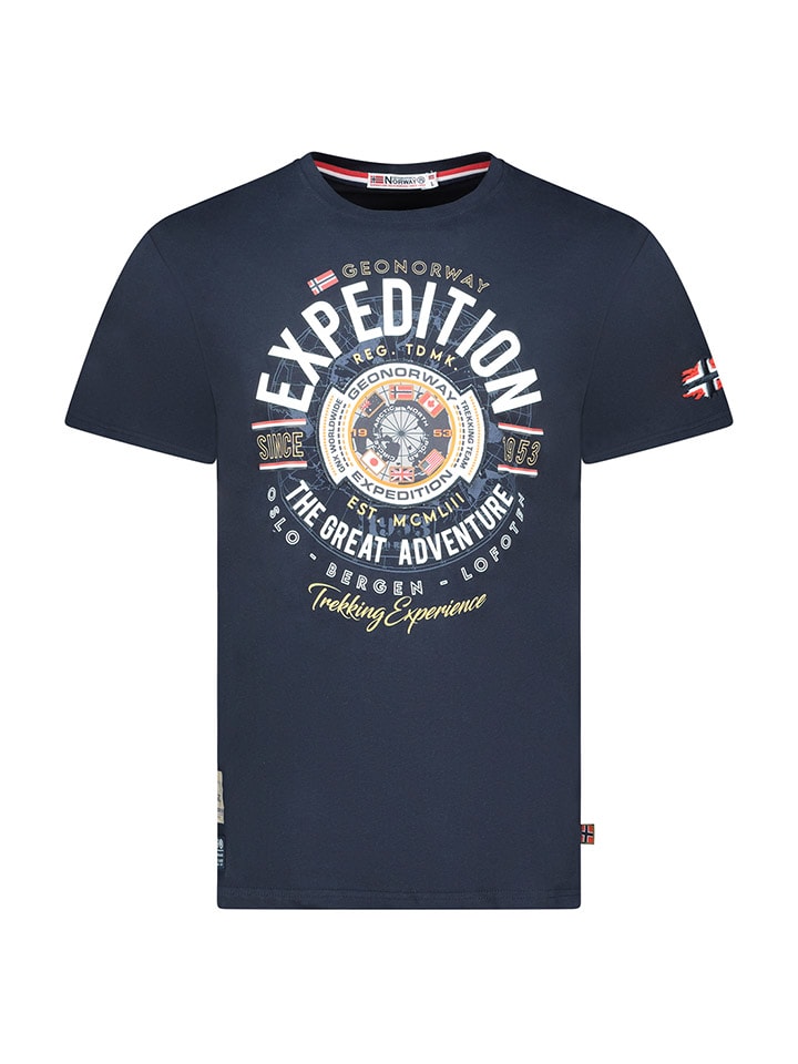 Geographical Norway Koszulka "Jaldemar" w kolorze granatowym rozmiar: 128