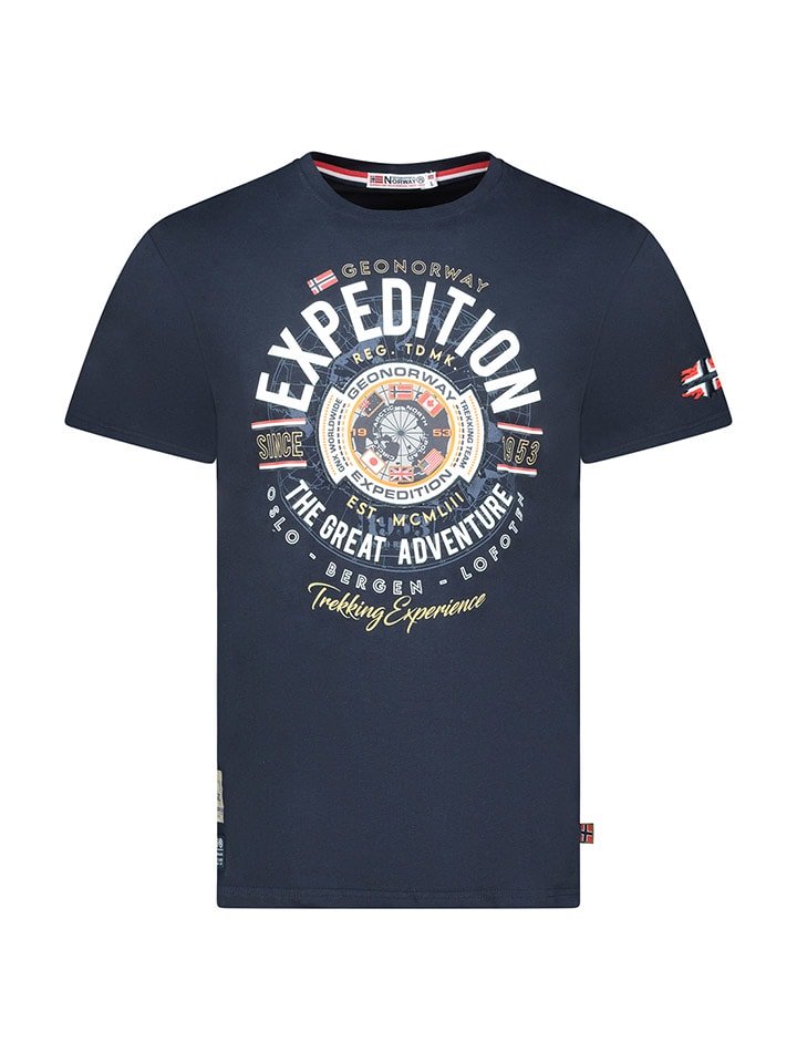 Geographical Norway Koszulka "Jaldemar" w kolorze granatowym rozmiar: 128