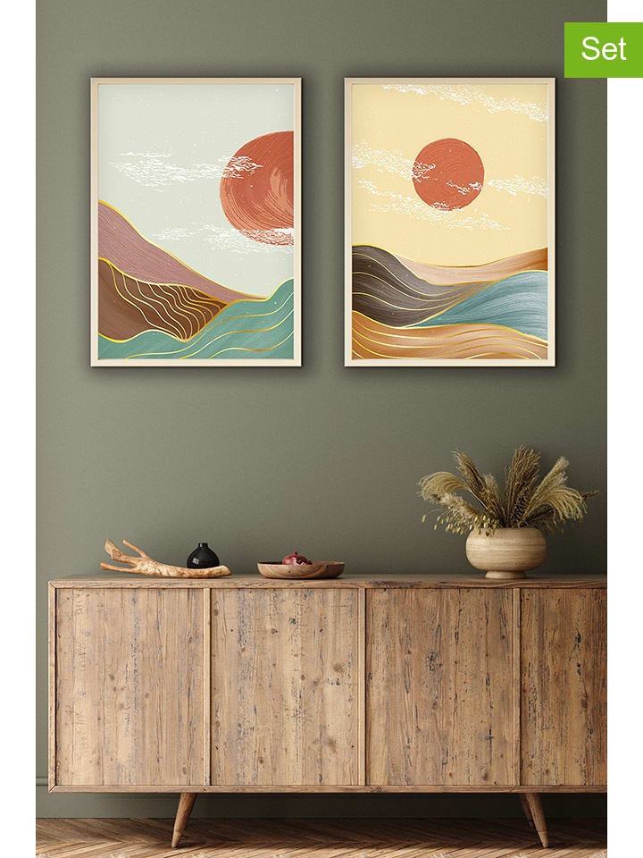 ABERTO DESIGN Druki artystyczne (2 szt.) w ramce rozmiar: 50x70 cm