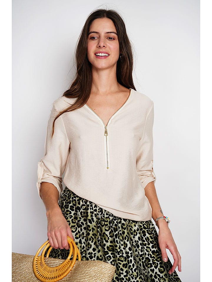 William de Faye Bluzka w kolorze beżowym rozmiar: 40