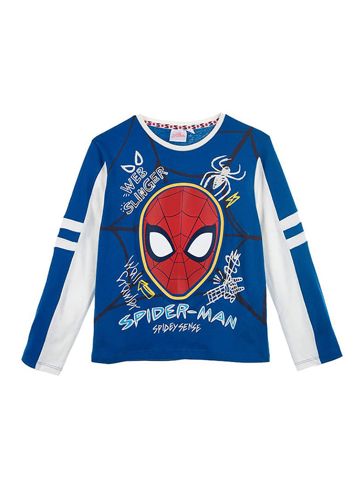 Spiderman Koszulka "Spider-Man" w kolorze niebiesko-biało-czerwonym rozmiar: 98
