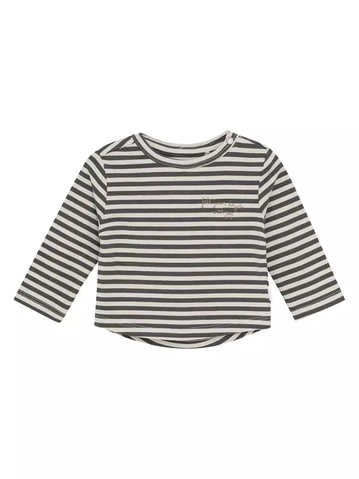 Noppies Koszulka "Superior" w kolorze biało-antracytowym rozmiar: 74