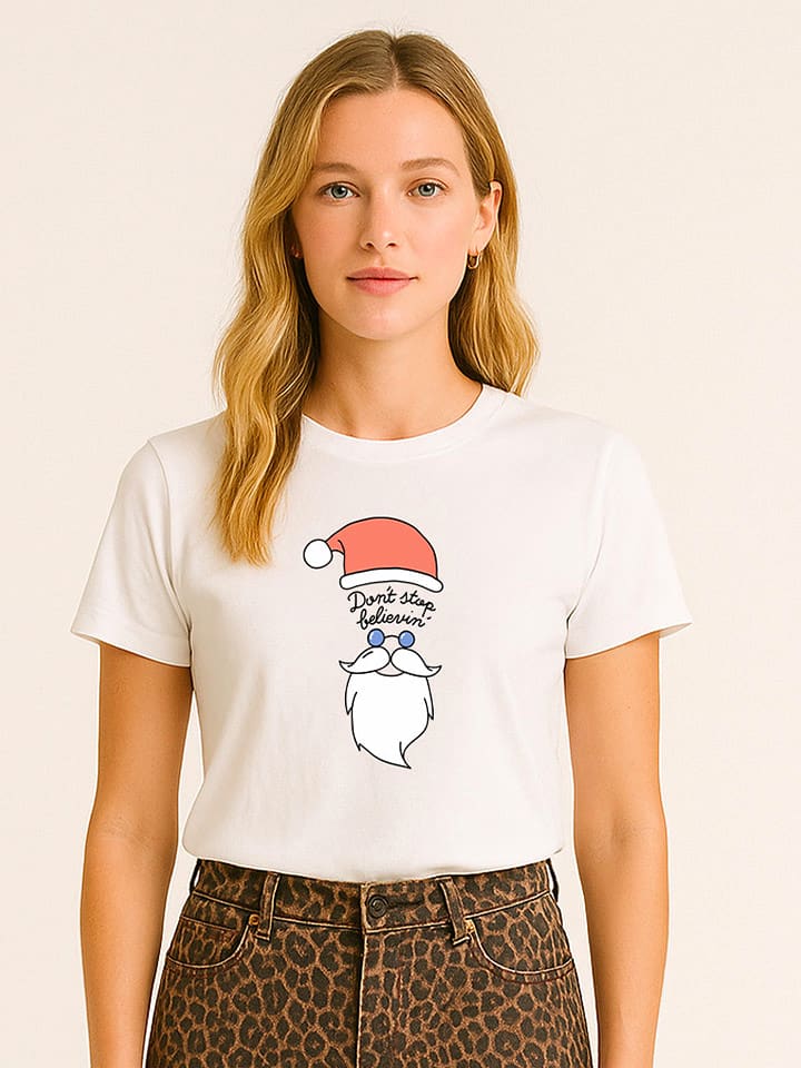 WOOOP Koszulka "Dont stop believin" w kolorze czerwono-białym rozmiar: XL