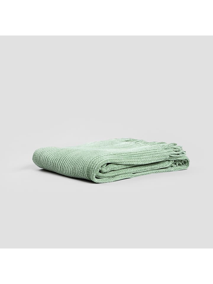 Homla Pled "Chenille" w kolorze jasnozielonym - 170 x 130 cm rozmiar: onesize