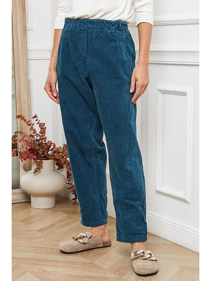 Joséfine Spodnie "Altazar" w kolorze turkusowym rozmiar: M