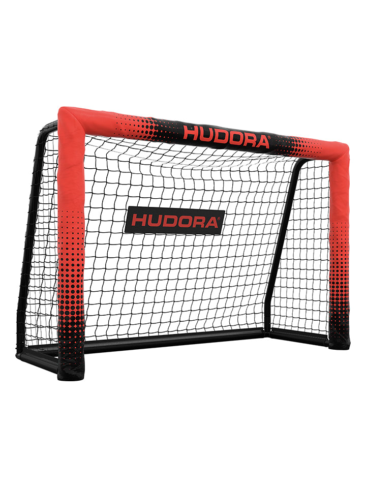 Hudora Bramka "Pro Tect 120 Advanced" w kolorze czarno-czerwonym do piłki nożnej - 6+ rozmiar: onesize