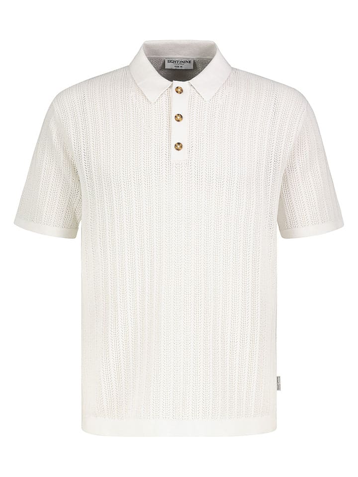 Eight2Nine Koszulka polo w kolorze kremowym rozmiar: XL