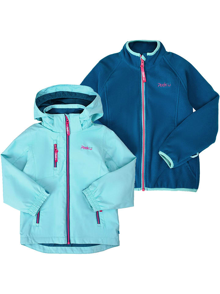 Peek U Kurtka funkcyjna 3w1 "Celeste" w kolorze błękitno-granatowym rozmiar: 92