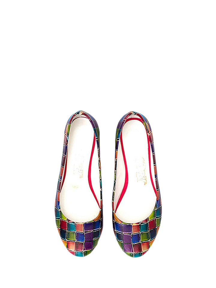 Goby Skórzane baleriny ze wzorem rozmiar: 36