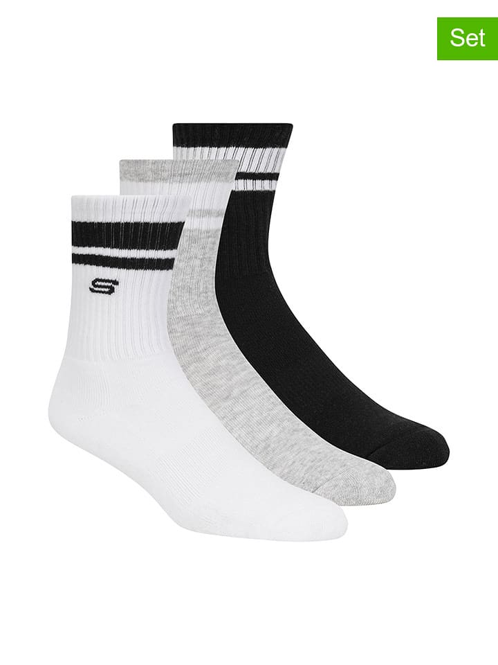 Skechers Skarpety (6 par) w kolorze biało-czarno-szarym rozmiar: 42-46