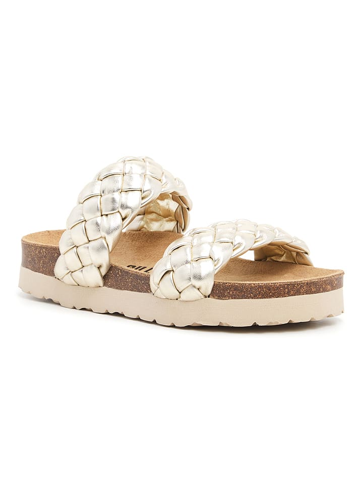 billowy Klapki w kolorze złotym rozmiar: 38