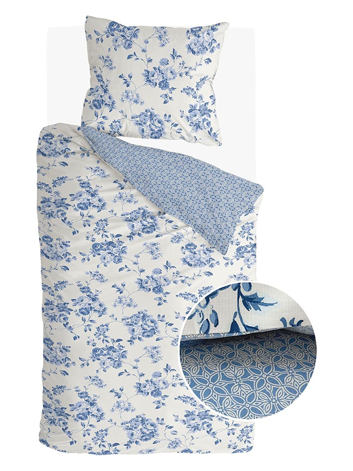 Walra Komplet pościeli "Dutch Delight" w kolorze niebieskim rozmiar: 135x200 cm