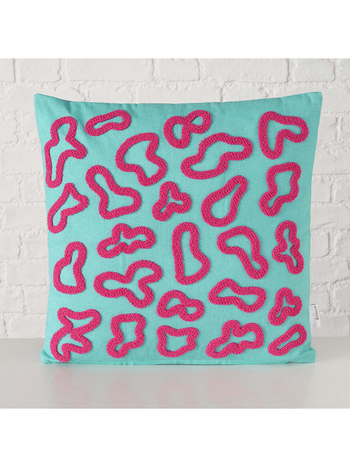 Boltze Poduszka "Swirla" w kolorze turkusowo-różowym - 45 x 45 cm rozmiar: onesize