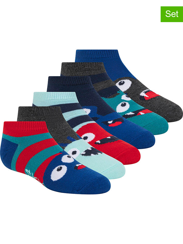 Skechers Skarpety (6 par) w kolorze niebiesko-szaro-trukusowym rozmiar: 21-26