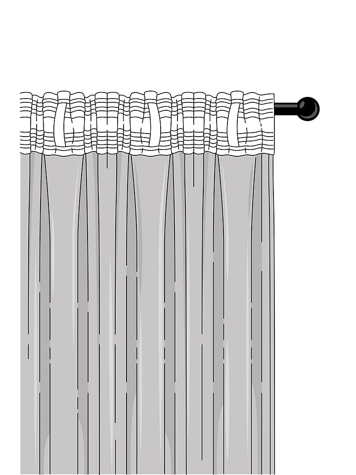 Jotex Zasłona "Layer" w kolorze kremowym rozmiar: 250 cm