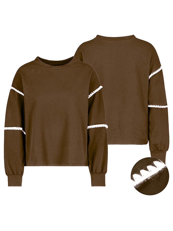 Sublevel Sweter w kolorze brązowym rozmiar: M/L