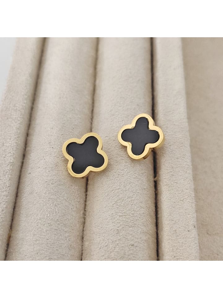 Nakkash Pozłacane kolczyki-wkrętki z masą perłową rozmiar: onesize