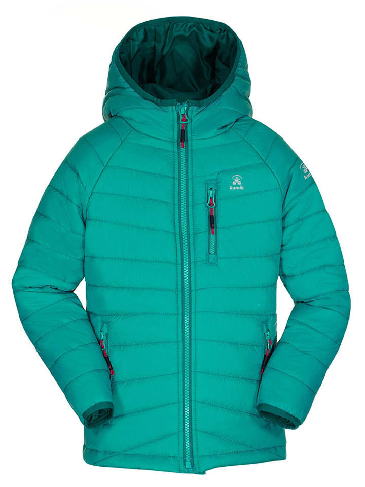 Kamik Całoroczna kurtka pikowana "Acacia" w kolorze turkusowym rozmiar: 164