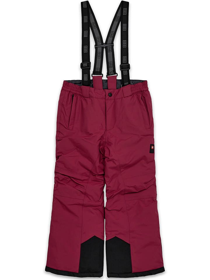 LEGO Spodnie narciarskie "Powai 708" w kolorze czerwonym rozmiar: 104