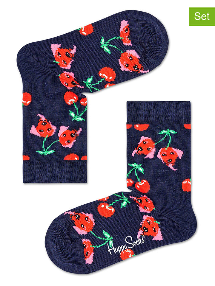 Happy Socks Skarpety (2 pary) w kolorze czerwonym rozmiar: 13-21