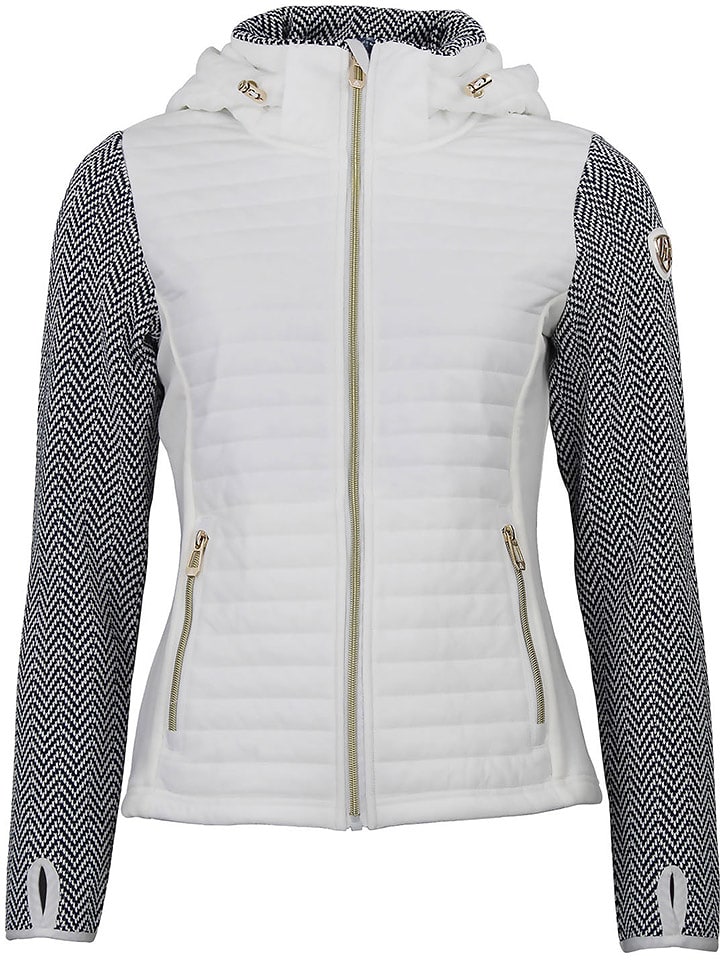 Peak Mountain Kurtka polarowa "Andomo" w kolorze biało-szarym rozmiar: S