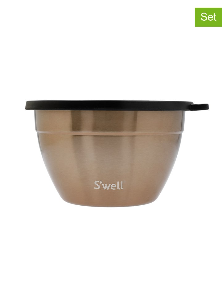 S'well 3-częściowy zestaw "Pyrite" w kolorze złotym rozmiar: onesize