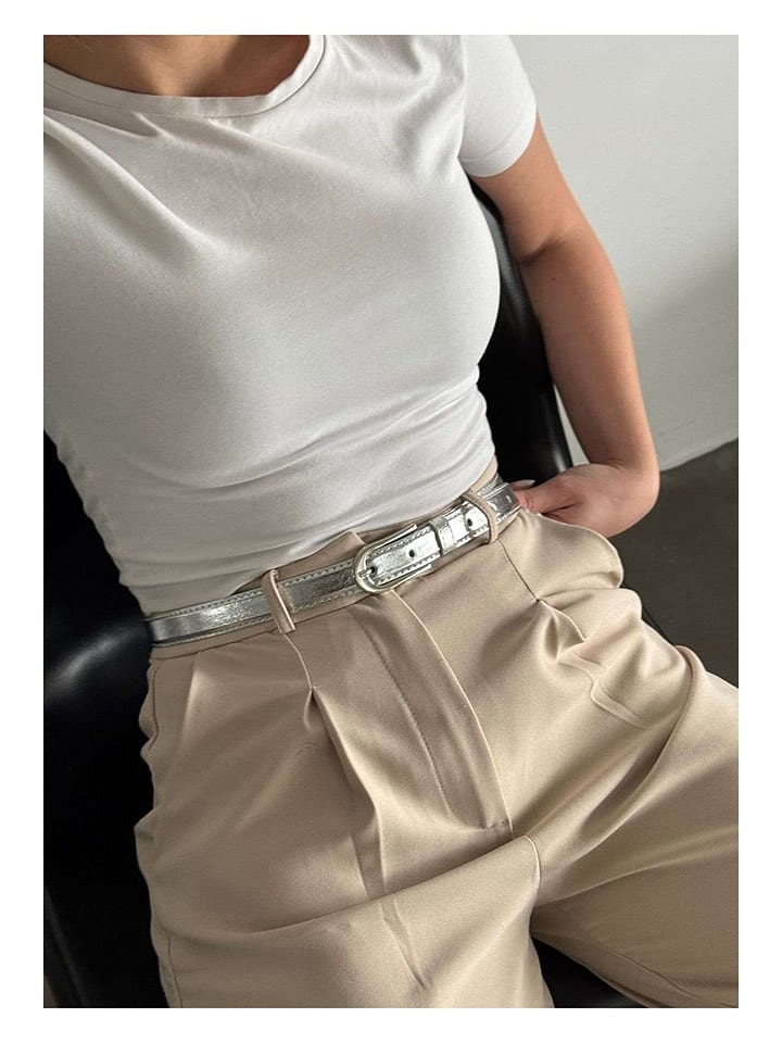 Lucky Bees Pasek w kolorze srebrnym - dł. 100 cm rozmiar: onesize