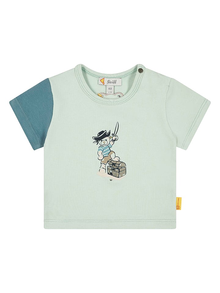 Steiff Koszulka w kolorze zielonym rozmiar: 74