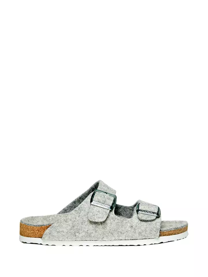 Comfortfusse Klapki "Bali-Wool" w kolorze szarym rozmiar: 42
