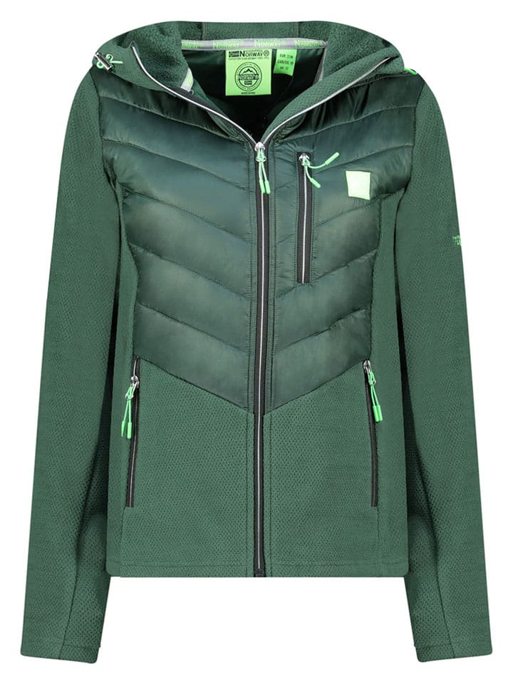 Geographical Norway Kurtka pikowana "Tulka" w kolorze zielonym rozmiar: S