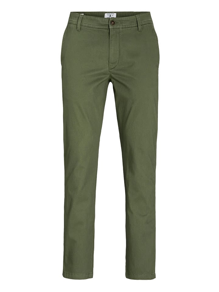 Jack & Jones Spodnie chino "Bolton" w kolorze oliwkowym rozmiar: W34/L34