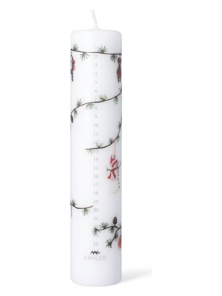 Rosendahl Świeca "Hammershøi Christmas" w kolorze białym - wys. 25 x Ø 5 cm rozmiar: onesize