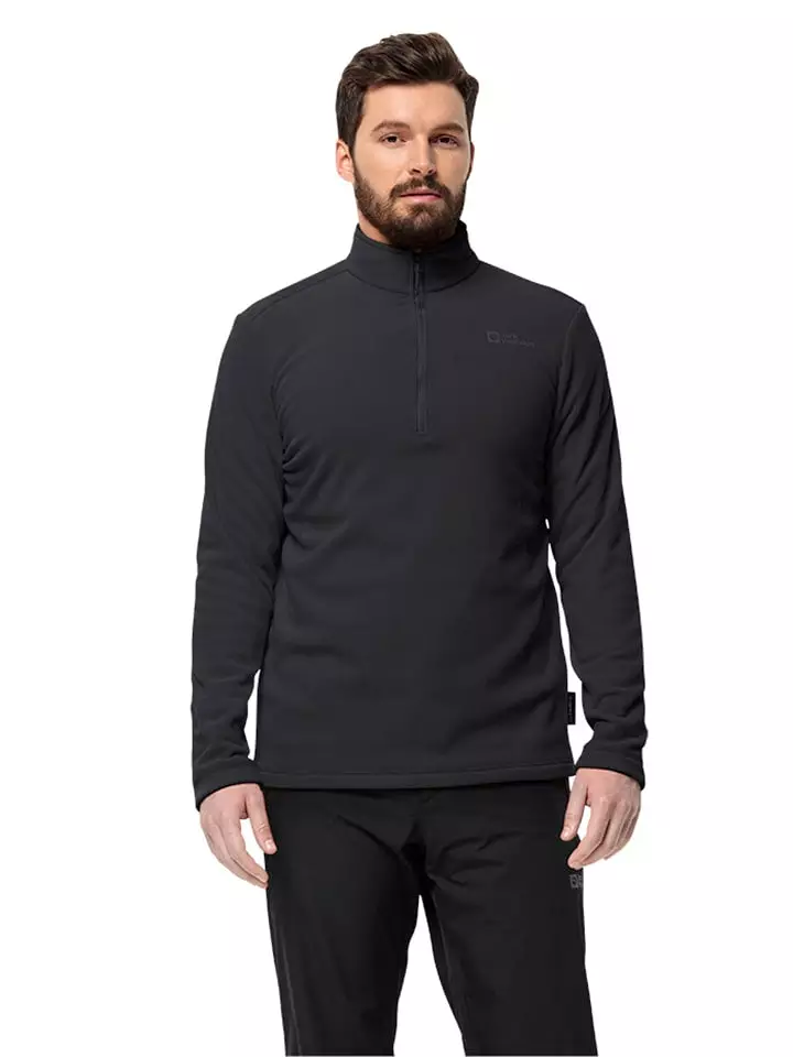 Jack Wolfskin Bluza polarowa "Taununs" w kolorze czarnym rozmiar: L